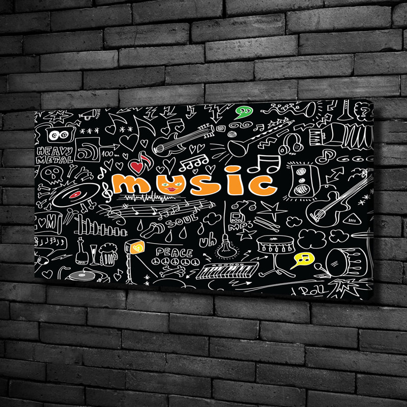 Musical Symbols - Wrapped Canvas Print