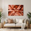 «Geometric Abstraction 35», art mural en métal rose-1622697461