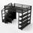 Full Metal Loft Bed With Storage