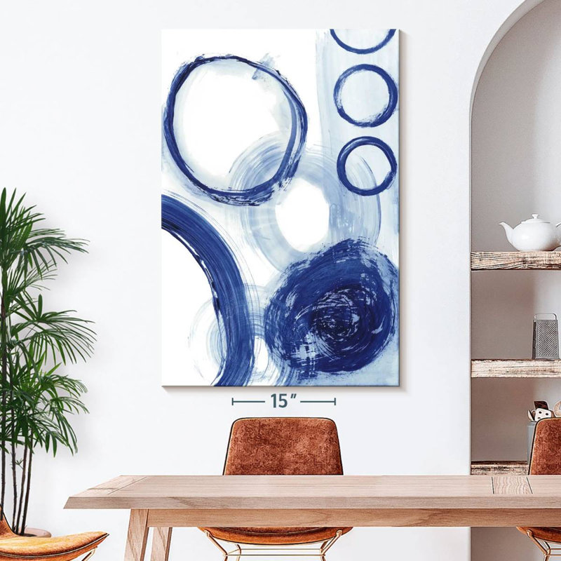 Étude du cercle bleu III, H 51 po x l 34 po
