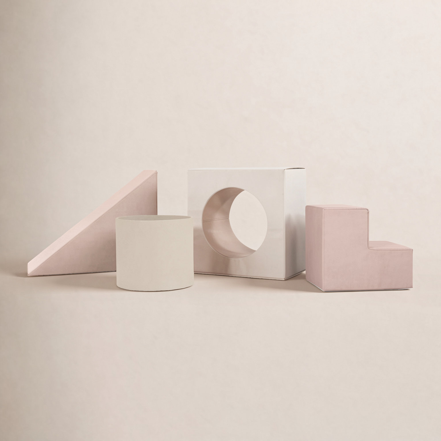 Block Playset, Ivory/Untanned/Millet/Tulle