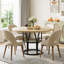 Round Metal Base Dining Table-1950472945