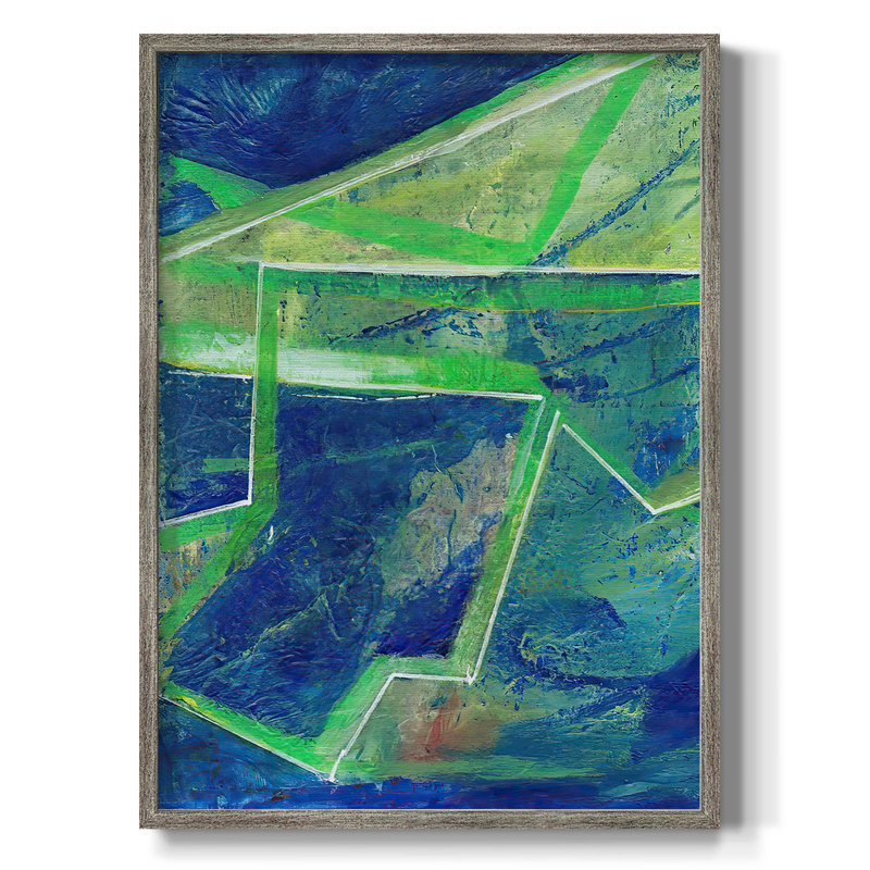 GeometricInCoolI Framed Print - Solid Wood, 15" H x 12" W