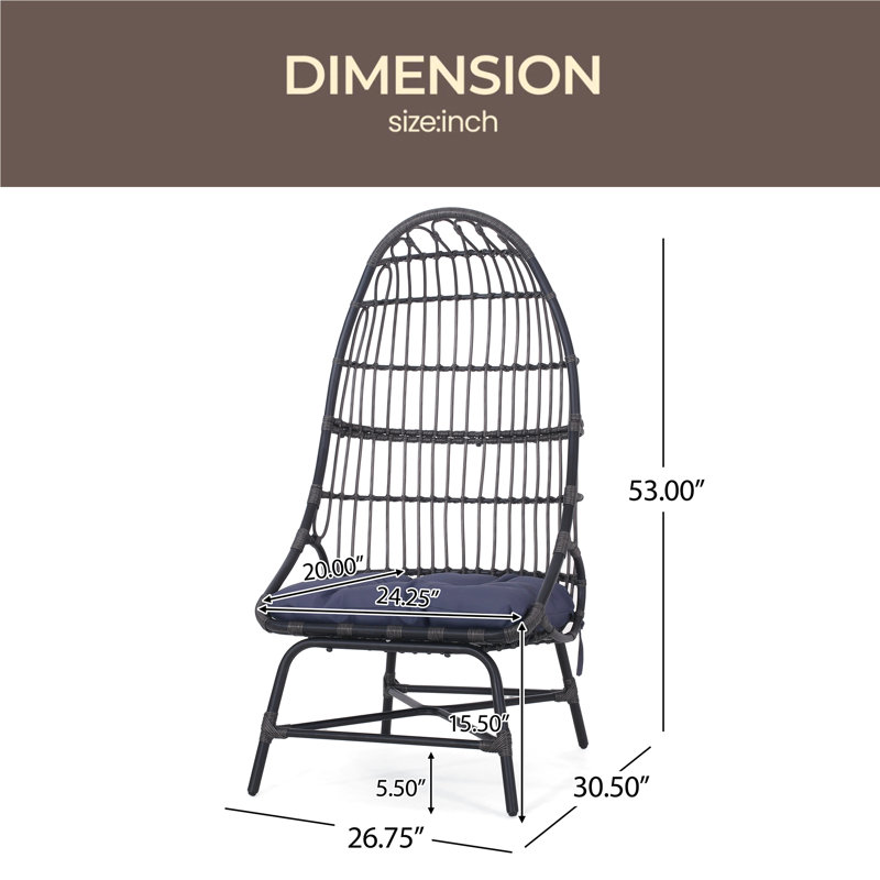 CHAISE ELON COCOON, Bleu