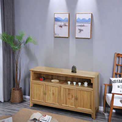 Armoire d'appoint en bois massif de style chinois