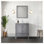 Distressed Grey Bath Vanity 30 In. W X 22 In. D, With Carrara Marble Top