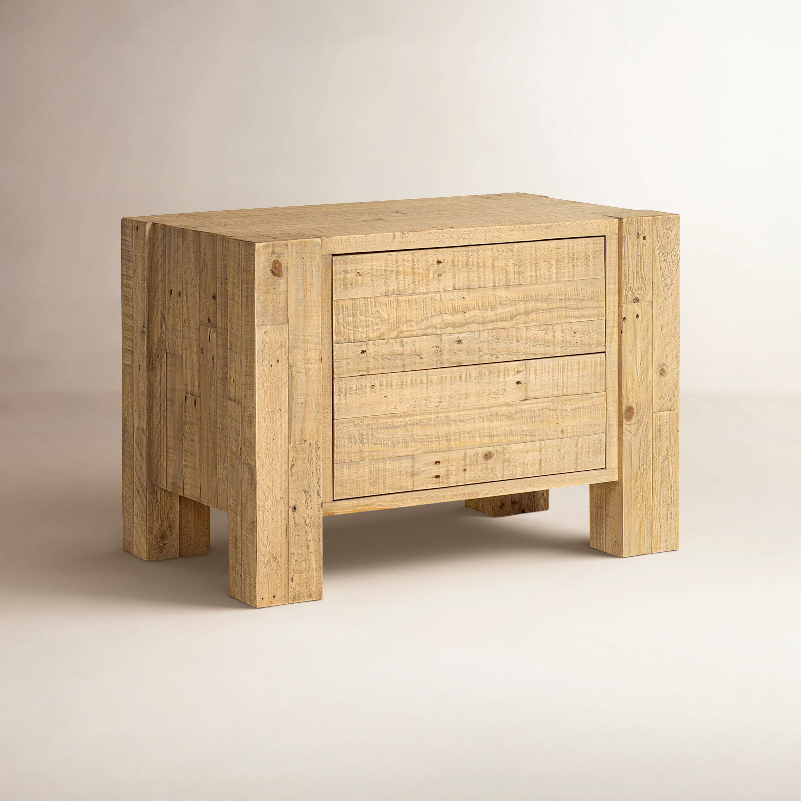 Finnian Nightstand-Light Blonde Pine, Light Blonde Pine