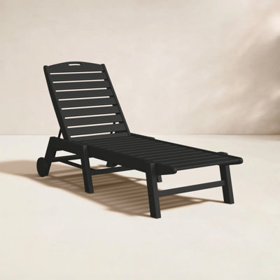 Lakeside POLYWOOD Nautical Chaise with Wheels