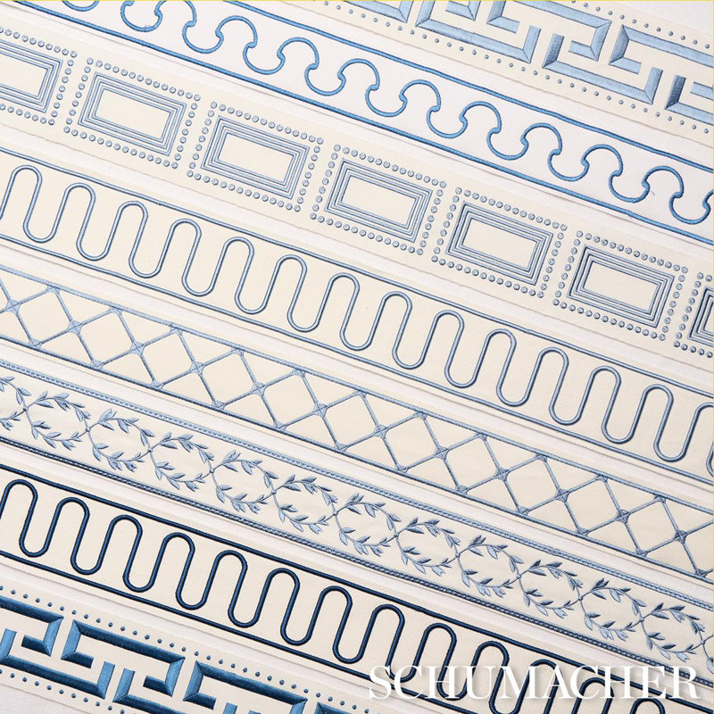 Schumacher X Paloma Contreras Royere Scroll Trim, Porcelain