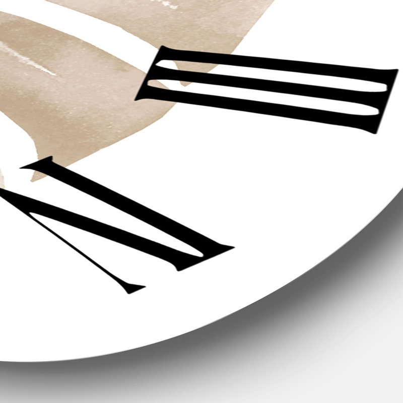 Horloge murale traditionnelle ivoire Pastel Monstera, Grand