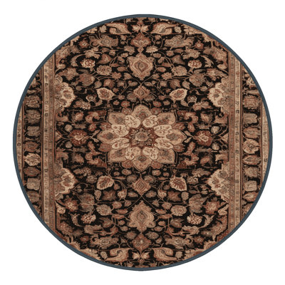 Machine Washable Persian Brown Area Rug