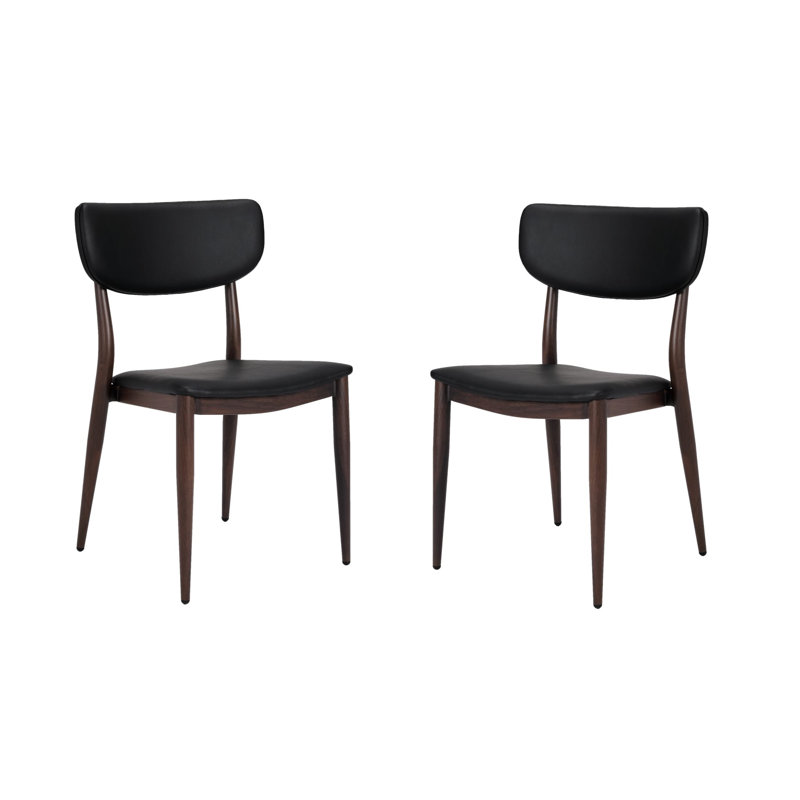 Chaise Slim, blanc (ensemble de 2), Noir