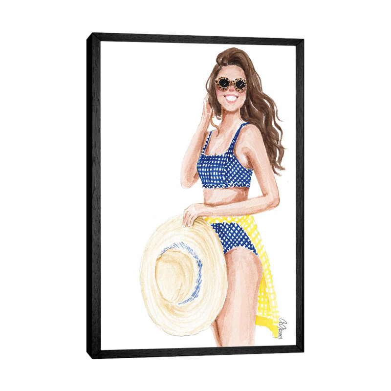 The Summer by Style Of Brush - Floater Frame Gallery-Wrapped Canvas Giclée on Canvas, Black