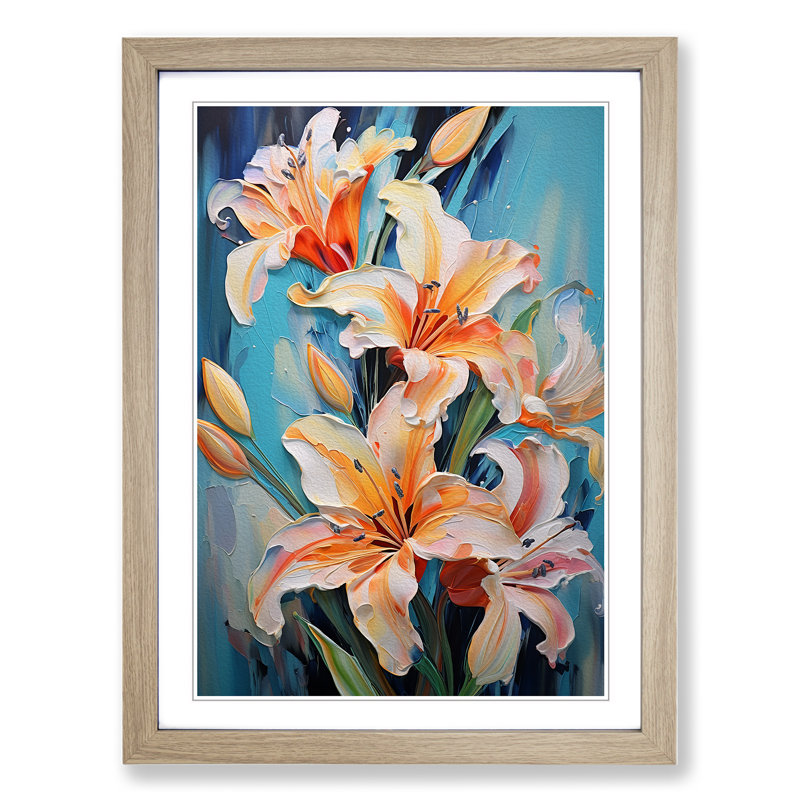 Single Picture Frame Print on Wood, 46cm H x 34cm W, Oak Framed