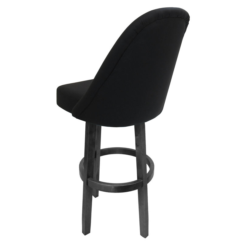 Tabouret de bar pivotant Holifield de 26 po M-235 avec base Holifield - Moka foncé, Gris, Noir