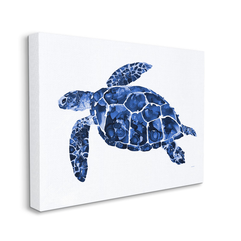 «Blue Speckled Sea Turtle», reproduction d'art sur toile par Patti Mann, H 24 po x l 30 po x P 1,5 po