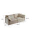 Canapé modulaire rembourré 4 pièces avec 2 repose-pieds-1250065615