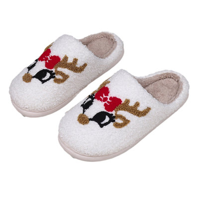 Christmas Decorations Women Christmas Deerlet Slipper Concise Office Stylish Winter Santa Claus Slippers for Girls Women