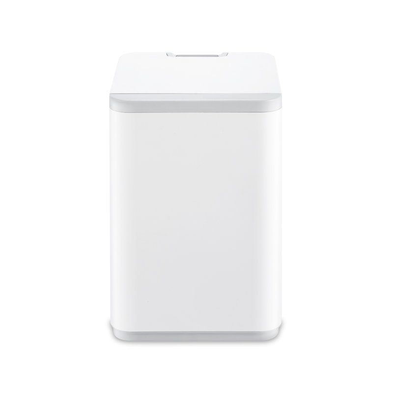 White Plastic 2.6 Gallon Motion Sensor Trash Can