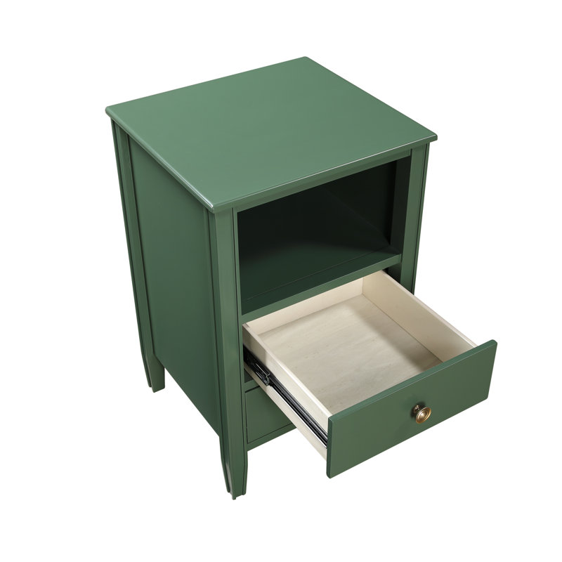Ensemble de 2 tables de chevet avec rangement Ahouh, Vert