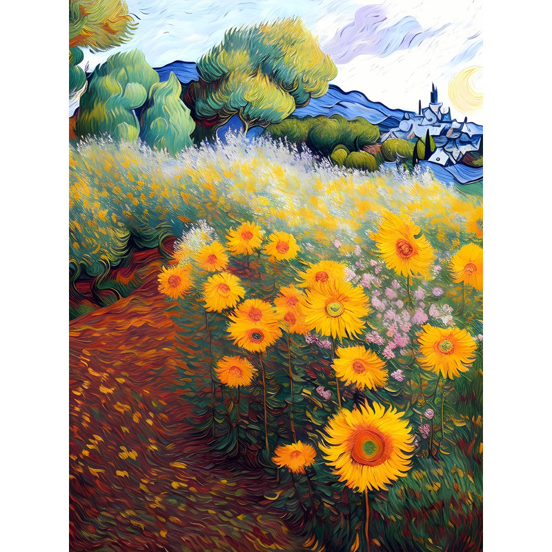 Sunflower Garden I, 40" H x 30" W