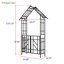 Arche de jardin en métal avec barrière W58,07 * H97,24