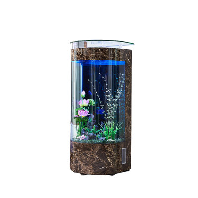 35.43"Luxury Semi-Circular Floor-Standing Glass Aquarium