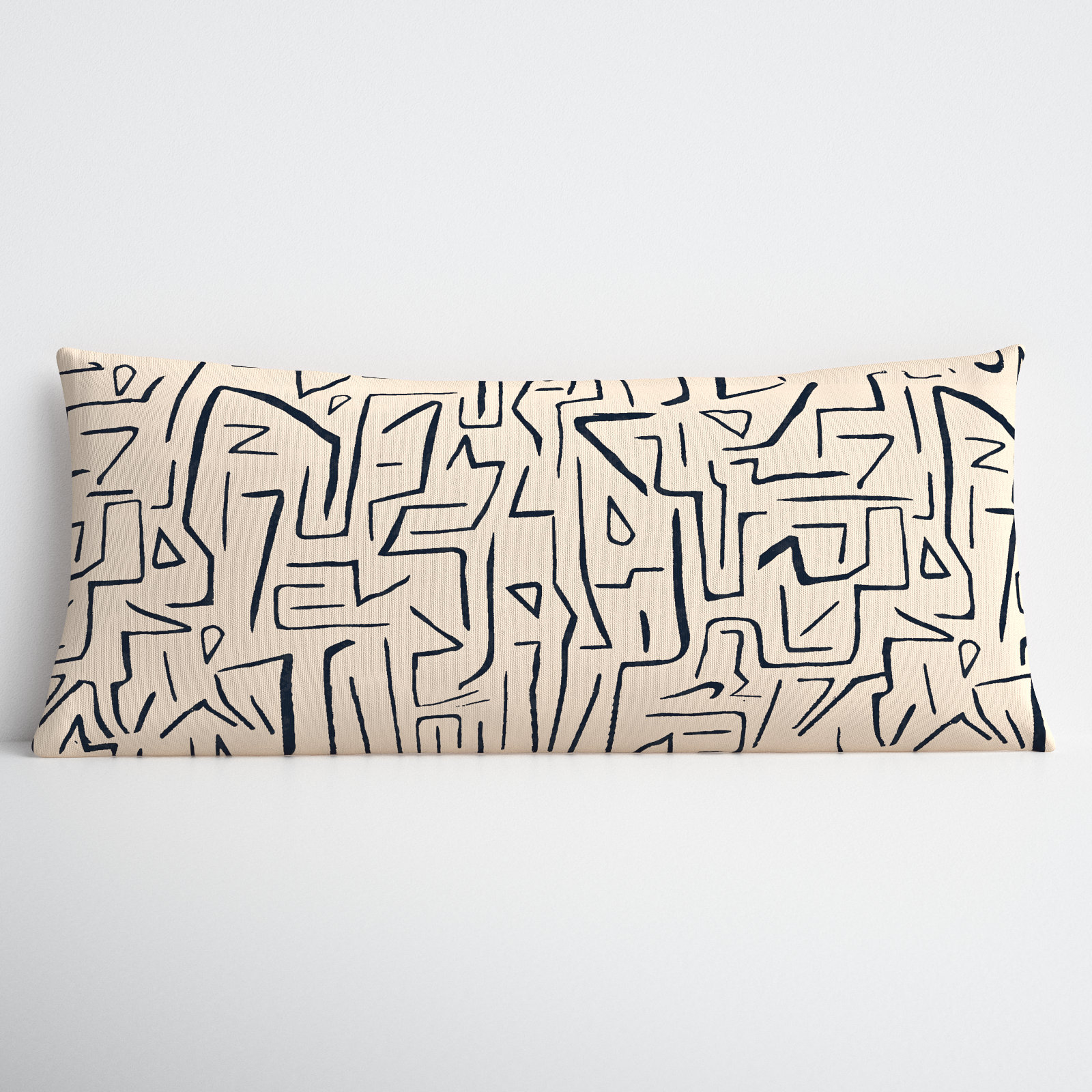 Upton Cotton Lumbar Throw Pillow, Polyester
