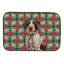 Tapis de séchage Roan German Wirehaired Pointer Christmas PoinsettIas