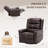 Manual Swivel Rocker Recliner – Adjustable Leather Lounge Chair with 360° Rotation-962896517