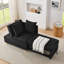 Fauteuil convertible convertible à dossier réglable avec canapé-lit et roulettes, tissu en lin moderne pour le salon pour les espaces restreints-131049493-131049491