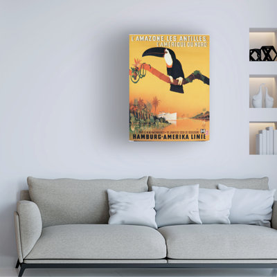 Art allemand sur toile Thehamburg-Amerika Linie