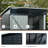 Black 5Ft X 3Ft Outdoor Metal Storage Shed - Transparent Panel, Galvanized Iron Frame, Hinged Door, Easy Assembly Process, Protected In Plate, Build, Assembly, Panels-123403636
