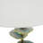Verdant Agate-Slice Table Lamp with Marble Base 15"Dia. x 29.5" - Green, White