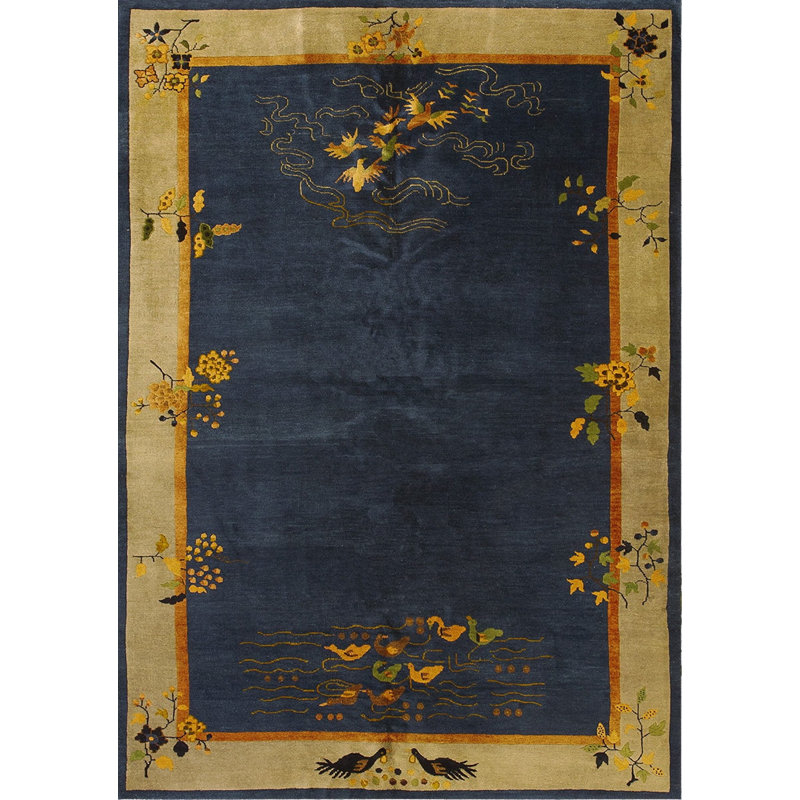 Tapis antique chinois de style art déco