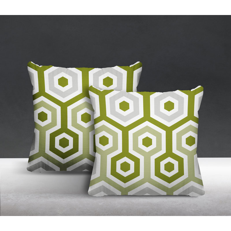  Coussin intérieur / extérieur, L 17 po x H 17 po, Chartreuse