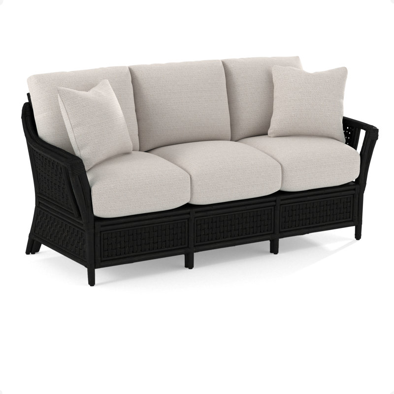 Boca Sofa, Black, White Textured Performance