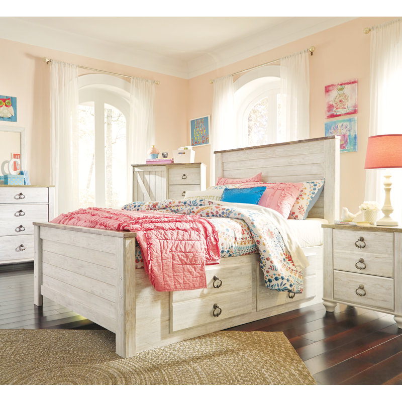 Willowton Full Panel Bed with 2 Storage Drawers