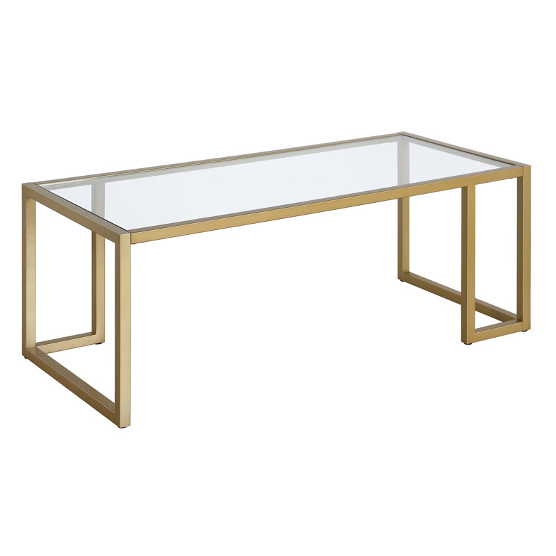 Oscar Sled Coffee Table, Brass