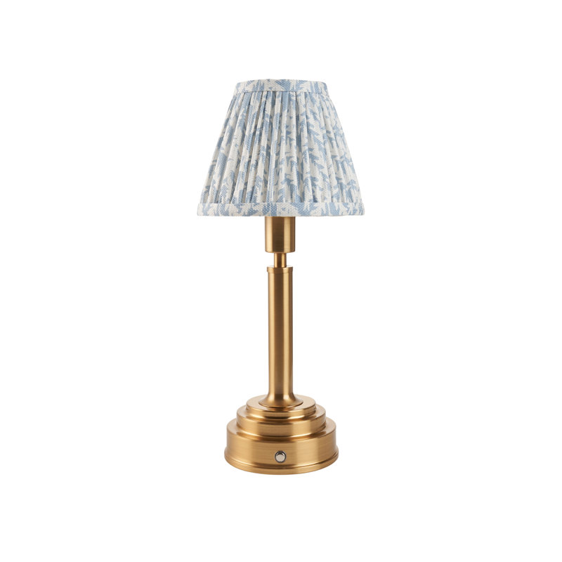 Upton Rechargeable Metal Table Lamp, Shell Bay Blue