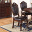 Chaise rembourrée en similicuir 5 pièces