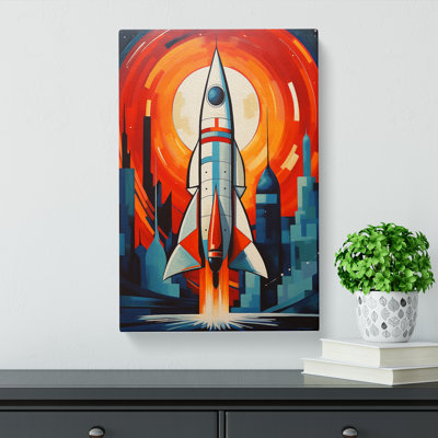 Rocket Constructivism - Wrapped Canvas