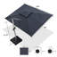 Parasol rectangulaire en porte-à-faux 9 pi x 12 pi Gardette-645168323-585595021