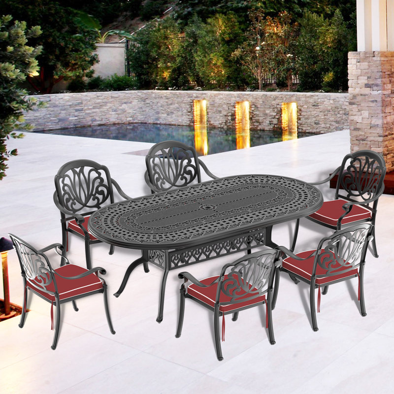Ensemble repas extérieur L 81,89 po Bhatari