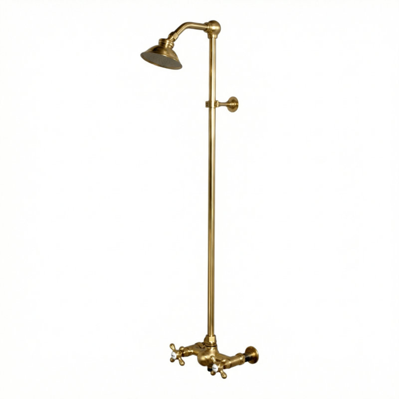 Système de douche 60 po Exposed, Supercoat Brass