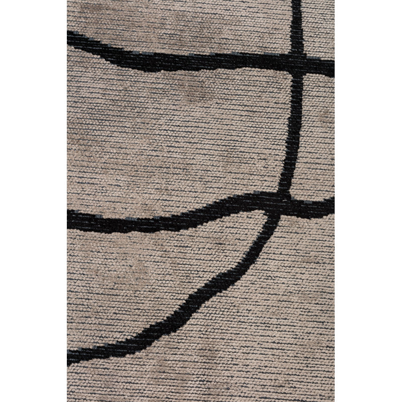 Tapis noir / taupe Rapture, Rectangle 7 pi 10 po x 9 pi 10 po