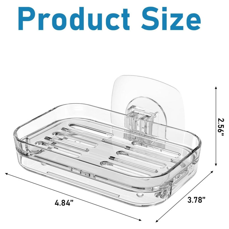 Porte-savon de douche transparent