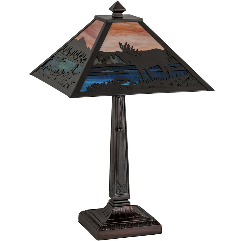 Moose At Lake Table Lamp