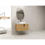 Meuble-lavabo de 30 po avec lavabo d'art en céramique, dalle de pierre artificielle et mécanisme de porte à fermeture en douceur pour un espace moderne à 2 charnières