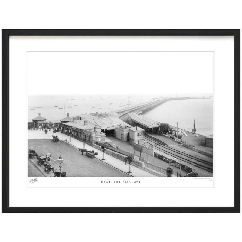 Ryde, The Pier 1892 - Single Picture Frame Print, 60cm H x 80cm W x 2.3cm D